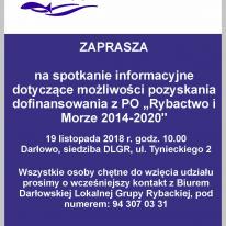 SZKOLENIE W POLANOWIE I SPOTKANIE INFORMACYJNE W DARŁOWIE - 19 LISTOPADA